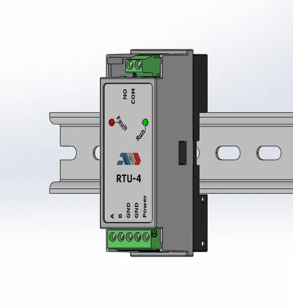 RTU-4: On a 35 mm DIN rail