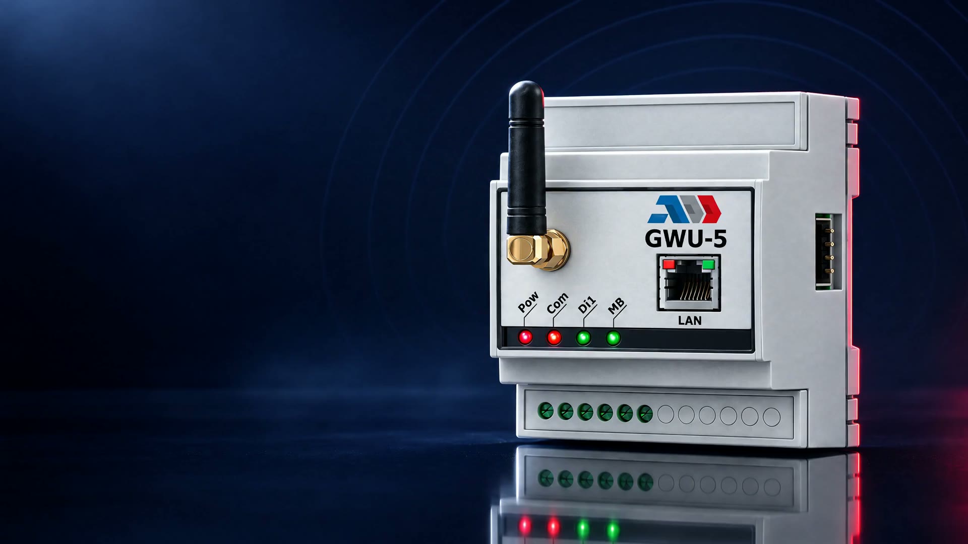 GWU-5 gateway on a dark studio set